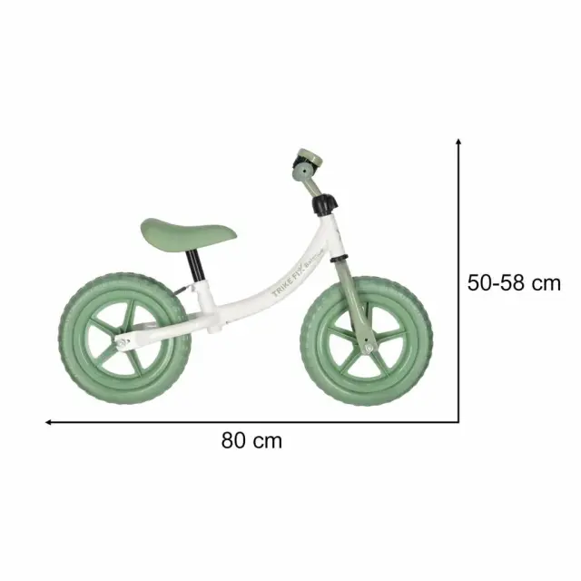 Trike Fix Balance παιδικό ποδήλατο ισορροπίας με κουδούνι λευκό-πράσινο 3
