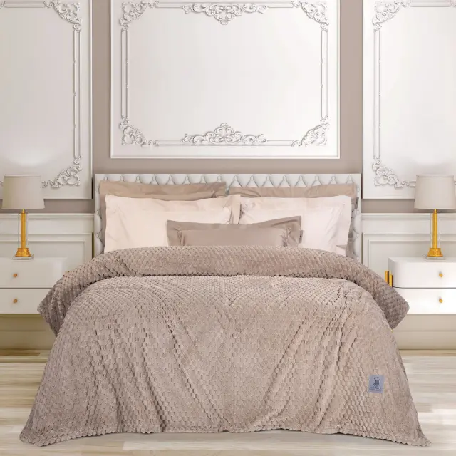 Κουβέρτα χειμωνιάτικη Υπέρδιπλη 220x240 Taupe 3475 Greenwich Polo Club