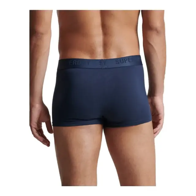Superdry Ανδρικό Boxer Trunk Organic Cotton - Τριπλό Πακέτο, Χρώμα Richest Navy - S 3