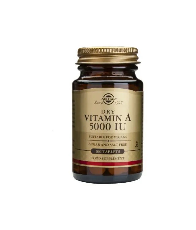 SOLGAR Vitamin A Dry 5000IU (1502 μg), 100tabs