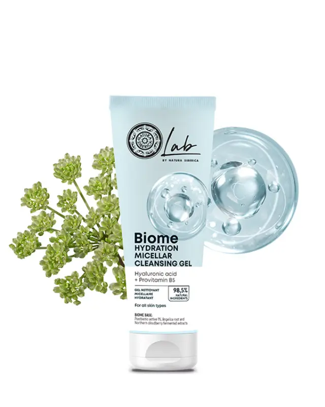 Natura Siberica Lab Biome Hydration Micellar Cleansing Gel, Ενυδατικό Καθαριστικό Προσώπου 140ml. 2