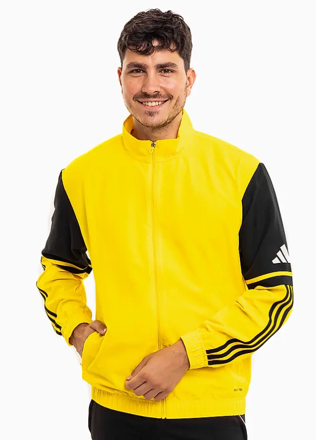 Adidas Ανδρική Ζακέτα με Φερμουάρ κίτρινη - M