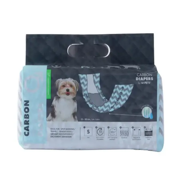 M-PETS Carbon Diapers Male Dog Small 18τμχ – Πάνες Αρσενικού Σκύλου με Ενεργό Άνθρακα
