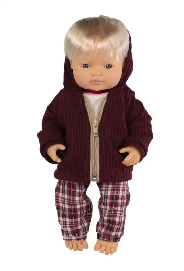 MINILAND DOLLS MINILAND ΚΟΥΚΛΑ ΞΑΝΘΟ ΑΓΟΡΙ 38 CM ΜΕ ΡΟΥΧΑΛΑΚΙΑ 3