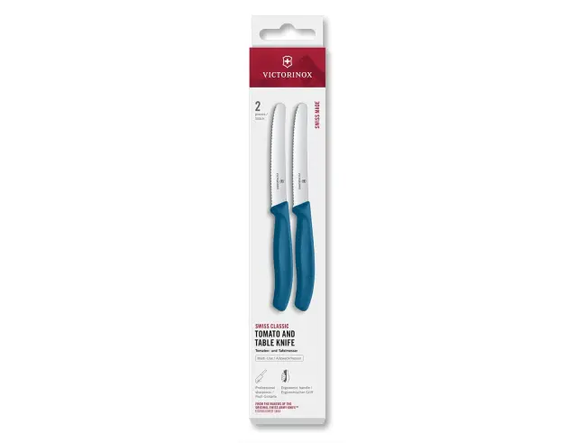Μαχαίρια Γενικής Χρήσης Victorinox Swiss Classic με μήκος λεπίδας 11cm - Blue - 2 τεμάχια6.7832.2C1 2