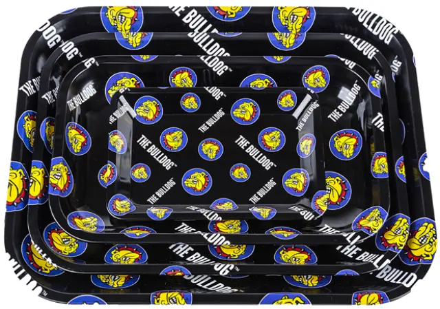 The Bulldog Rolling Tray Δίσκος Pattern Μαύρος Mini (12x18cm) 2
