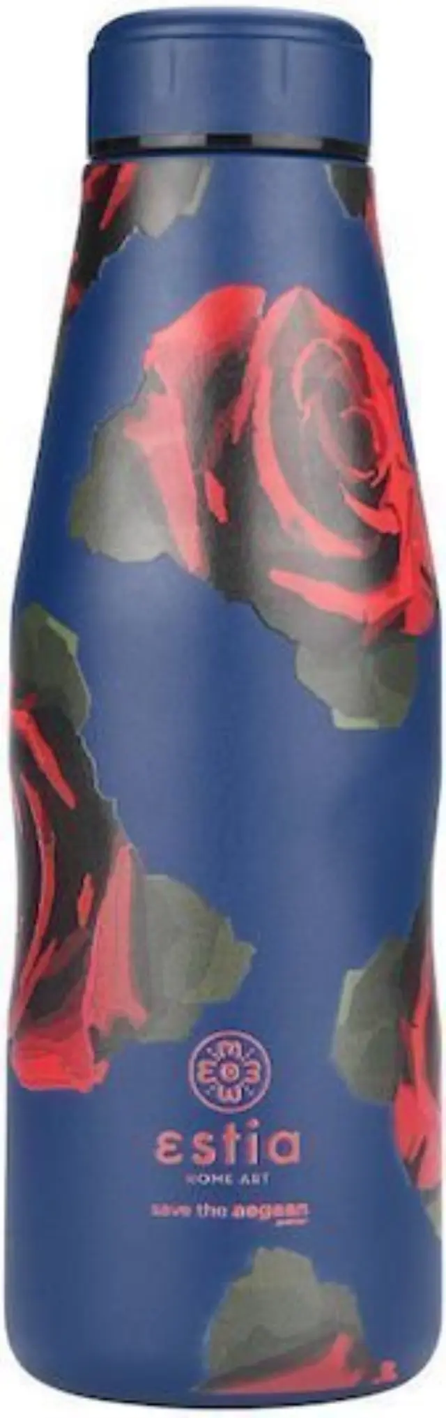 Estia Travel Flask Save the Aegean Μπουκάλι Θερμός Ανοξείδωτο BPA Free 500ml Electric roses