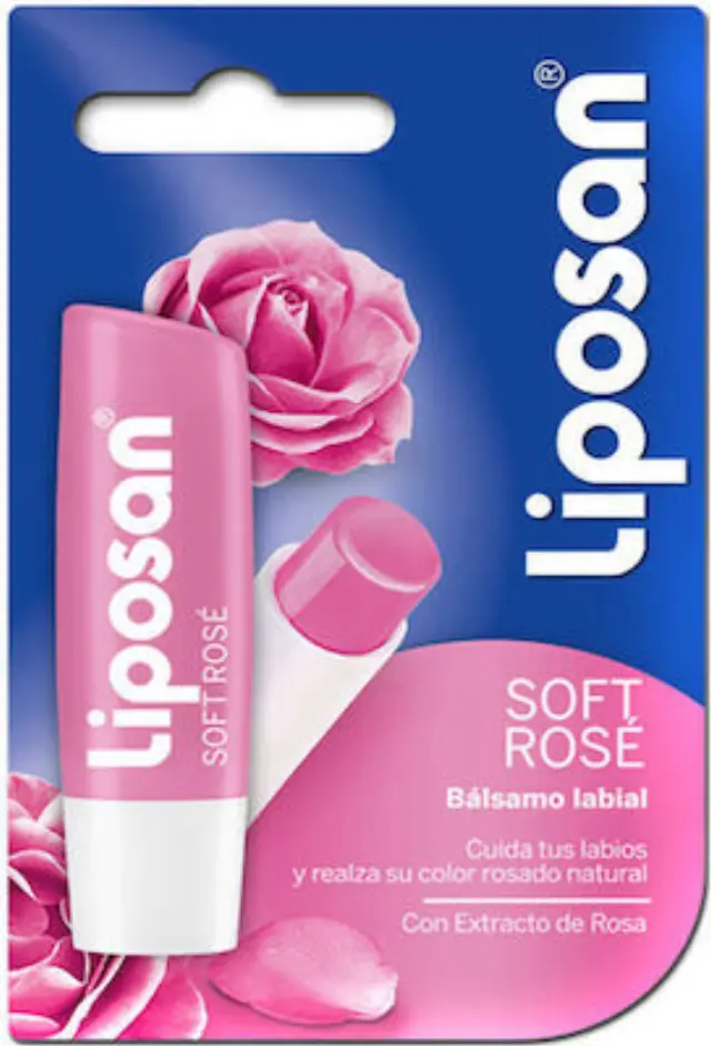 LIPOSAN Soft Rose Lip Balm Περιποίησης Χειλιών με Απαλό Ροζ Χρώμα 4.8 g