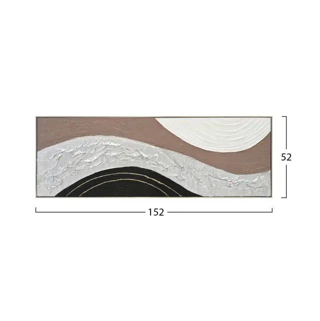 ΠΙΝΑΚΑΣ ΤΟΙΧΟΥ ABSTRACT FB94552.02 ΜΕ ΚΟΡΝΙΖΑ ΜΠΕΖ-ΚΑΜΒΑΣ-ΧΕΙΡΟΠΟΙΗΤΟΣ 152x4.5x52Υεκ. 2