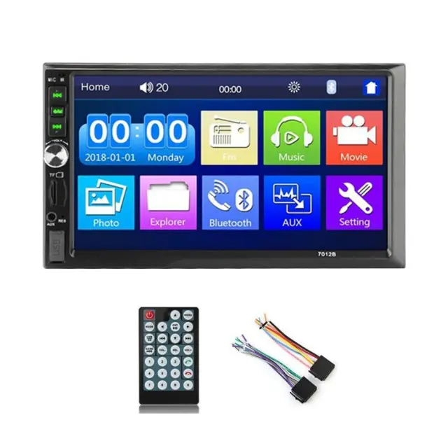 Ηχοσύστημα Αυτοκινήτου 2 DIN Bluetooth, 2 x USB, AUX, FM με Οθόνη Αφής 7″ 12V 4x60W 7012B