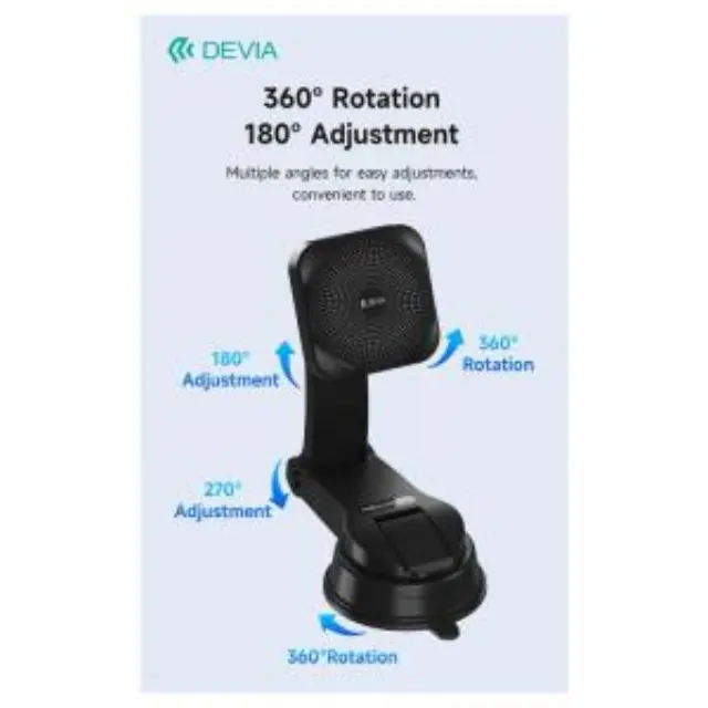 Universal Βάση Στήριξης Ταμπλό Αυτοκινήτου Devia EA473 Magnetic Wireless Bracket Smart Μαύρο N67003 3
