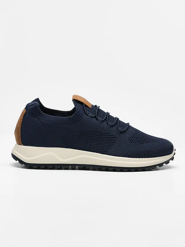 Imac Sneakers Ανδρικό ύφασμα/δέρμα Nubuck Μπλέ IMA/752690 BLUE 2