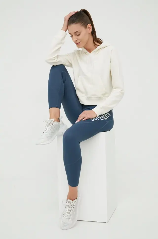 Calvin Klein - Cropped Γυναικείο Φούτερ με Κουκούλα Performance 00GWS2W324-101 Λευκό - M 3