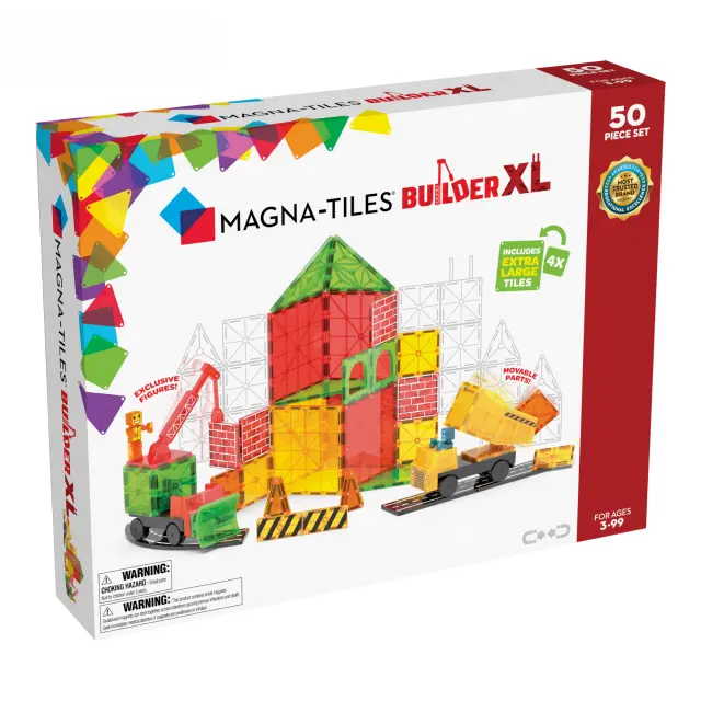 Magna-Tiles Μαγνητικά Πλακίδια Builder XL 50 Κομμάτια (3+ ετών) 242050