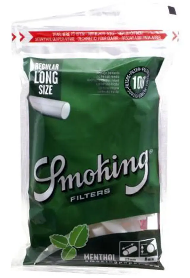Smoking Φιλτράκια Regular 8mm Long Size Menthol 100φ