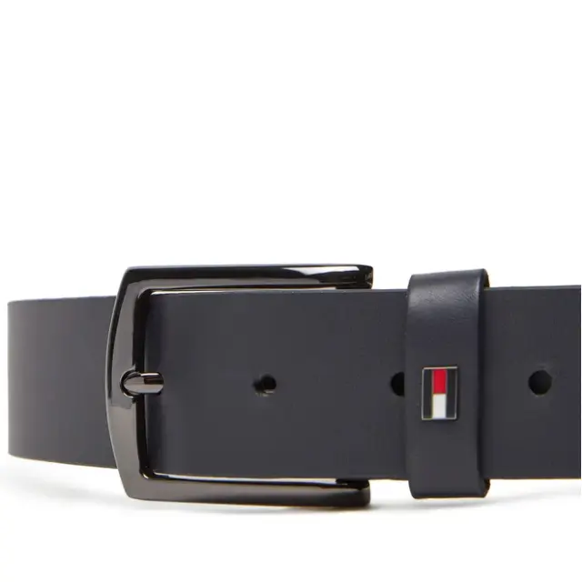 Ανδρική Δερμάτινη Ζώνη Tommy Hilfiger 3.5cm AM0AM13536-DW6 Μπλε Μπλε - 105 2