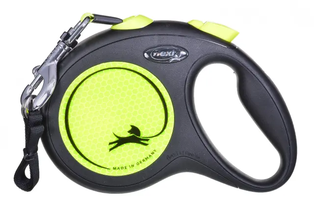 Flexi New Neon Πτυσσόμενο Λουρί/Οδηγός Σκύλου Ιμάντας Κίτρινος Κίτρινο - L
