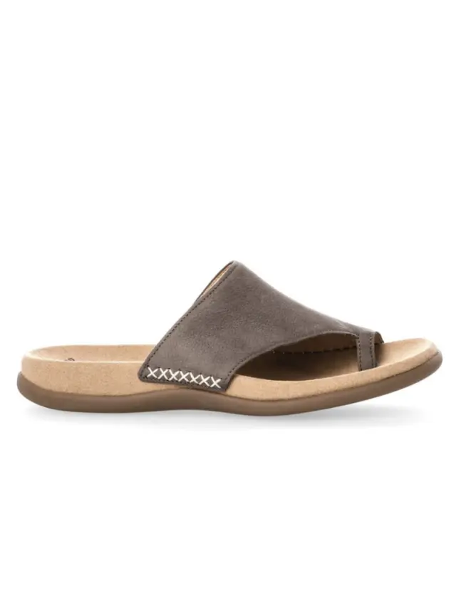 Gabor Παντόφλες Γυναικείο δέρμα Nubuck Γκρί GAB/03700 13-FUMO 3