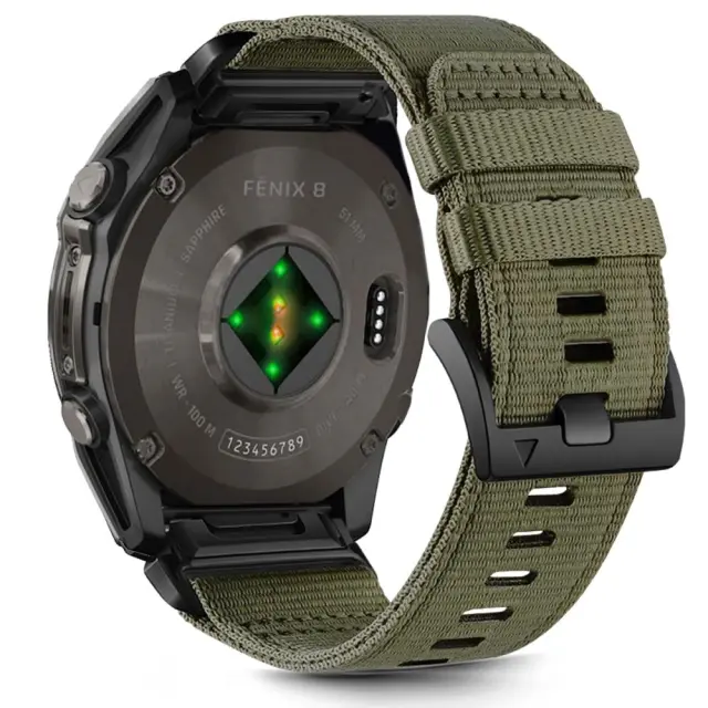 Tech-protect Nylon Classic Garmin Fenix 5X/5X Plus/6X/6X Pro/7X/8/8 Pro/9/9 Pro (51mm) Olive Green