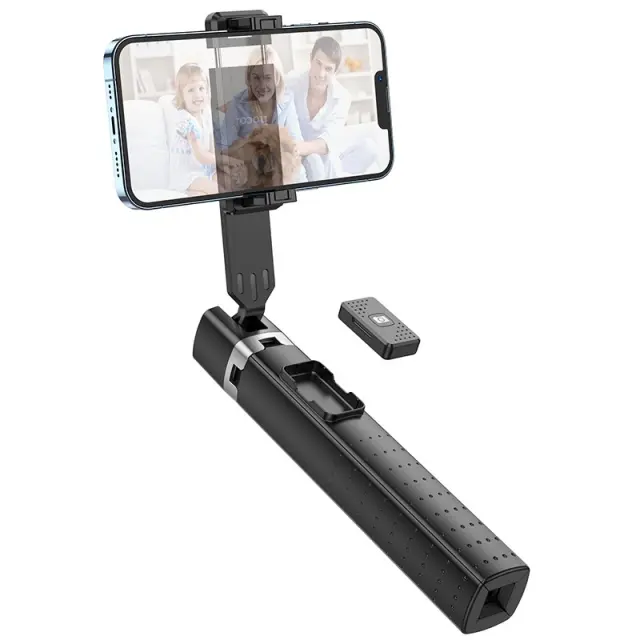 Selfie Stick Hoco K18 Wave για Συσκευές 4.5"- 7" 70mAh Ύψος 97cm Μαύρη 3