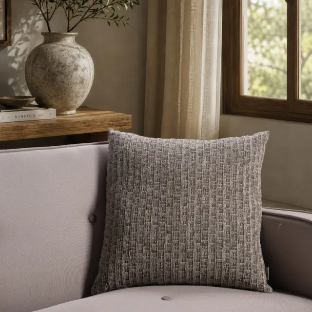 Μαξιλαροθήκη Joliet 15 Taupe Olive TEORAN 50x50cm με γέμιση