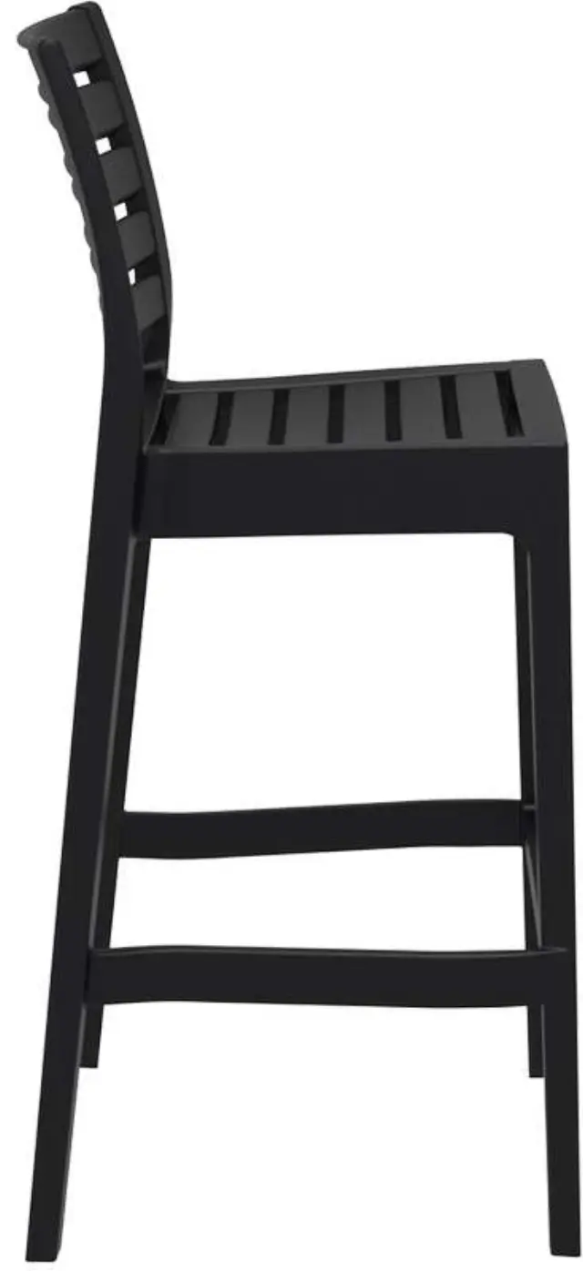 Σκαμπό Bar Στοιβαζόμενο ARES Μαύρο PP 45x51x108cm 3