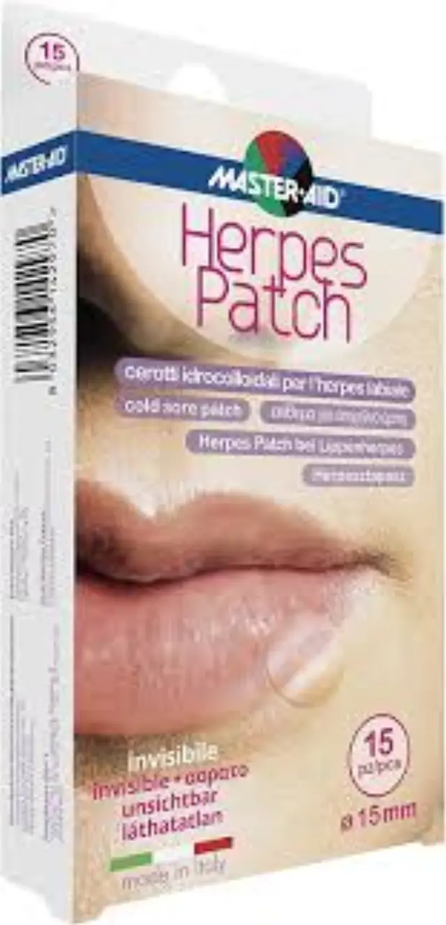 Master Aid | Herpes Patch Υδροκολλοειδή Επιθέματα για τη Θεραπεία του Επιχείλιου Έρπη | 15τμχ