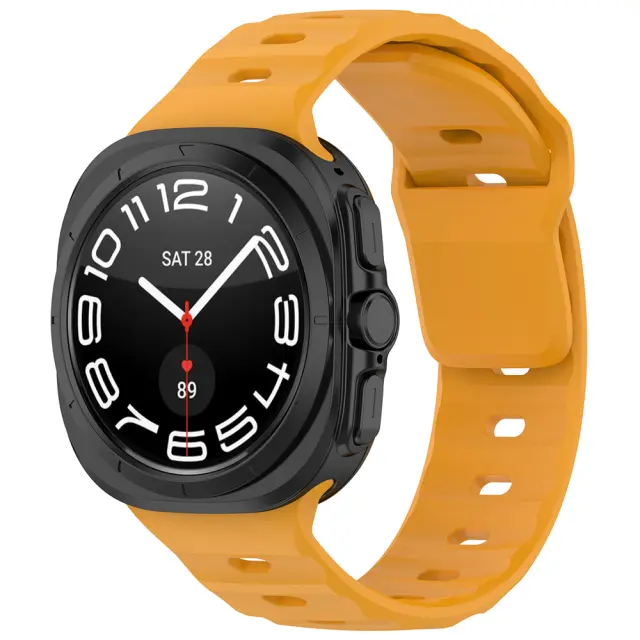 Techsuit - Watchband (W055) - Samsung Galaxy Watch Ultra 1 / 2 2024-2026 (47 Mm) - Ανοιχτό Πορτοκαλί