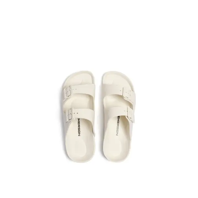 Emerson Two-Strap Sliders (241.EW95.26-OFF WHITE) - Λευκό 2