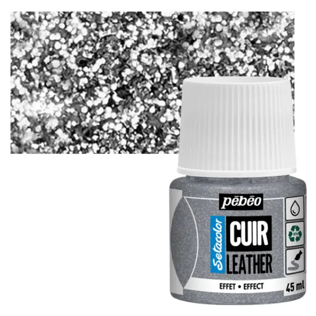 Pebeo Χρώμα Δέρματος Setacolor Leather - 36 Glitter Silver - 45ml