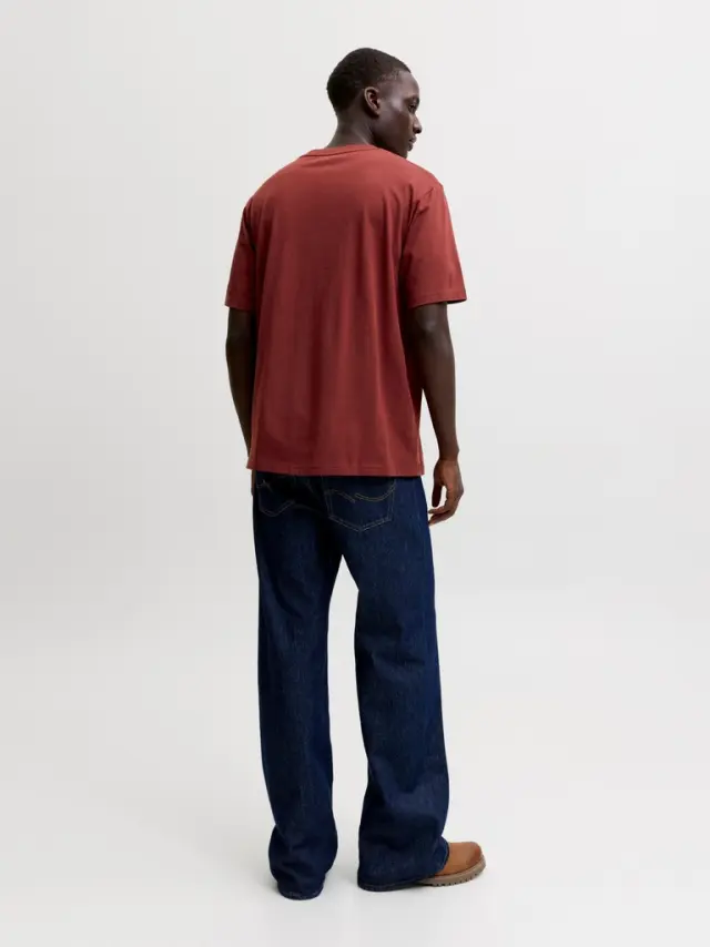 JJEDENVER LOGO TEE SS O-NECK SN - Fired Brick 3