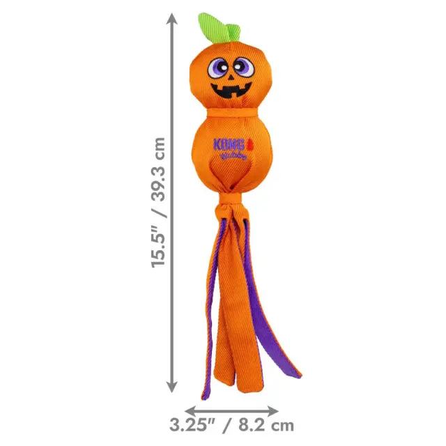 Kong Halloween Wubba Ballistic Jack O Lantern Παιχνίδι Ανάκτησης με Ήχο για Σκύλους Μονόχρωμο 3