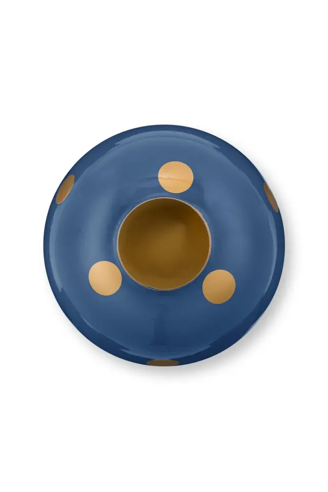 PIP STUDIO - ΜΕΤΑΛΛΙΚΟ ΒΑΖΟ ΠΟΥΑ ΜΠΛΕ ΣΚΟΥΡΟ & ΧΡΥΣΟ 32cm - One size 3
