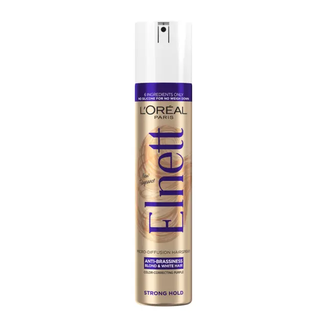 L'Oréal Paris Elnett Purple Spray Λακ Μαλλιών με Μωβ Χρωστικές για Ξανθά Μαλλιά 200ml