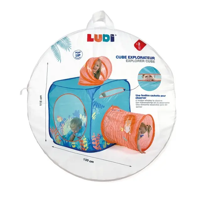 Ludi Κύβος-Σκηνή Παιχνιδιού Pop-Up Με Τούνελ (2+ ετών) 90113 2