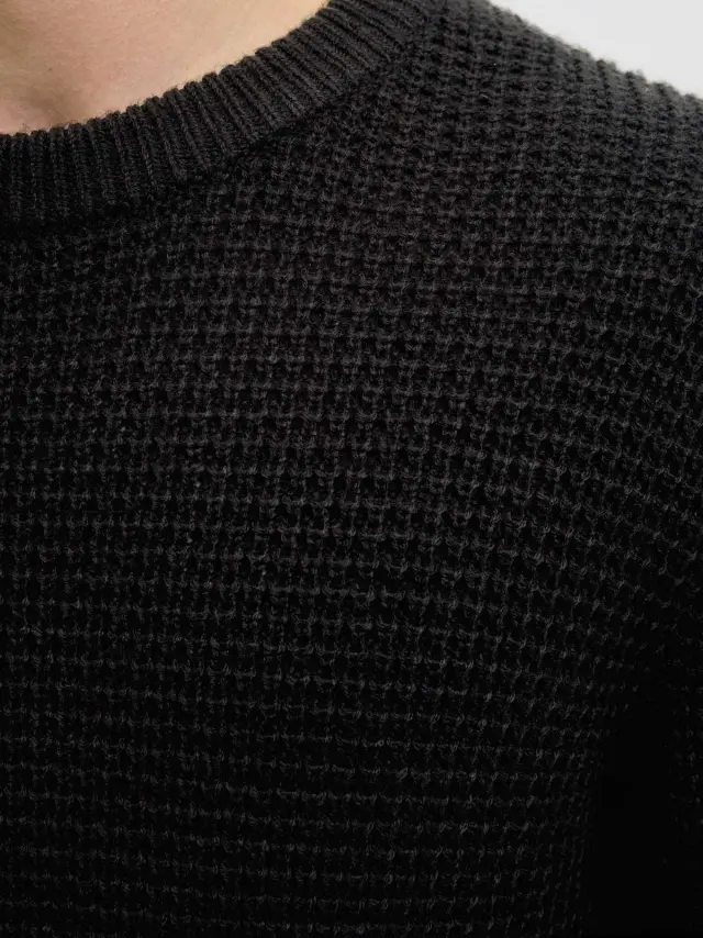 JJGLOBAL KNIT CREW NECK Black 2