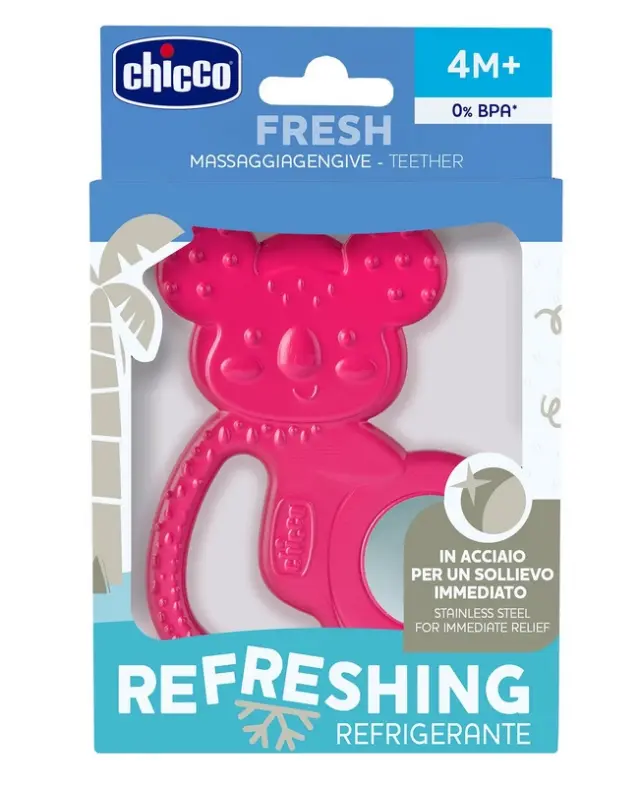 Chicco Μασητικός Κρίκος Οδοντοφυΐας Koala από Σιλικόνη για 4 m+ ροζ, 1 τμχ 2