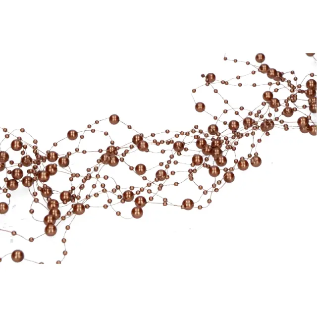 Αλυσίδα με πέρλες μπρονζέ, 1.3m 2