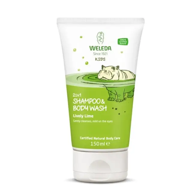 Weleda Kids 2in1 Shampoo & Body Wash Lime Παιδικό Αφρόλουτρο & Σαμπουάν 2 σε 1 με Άρωμα Δροσερό Μοσχολέμονο, 150ml