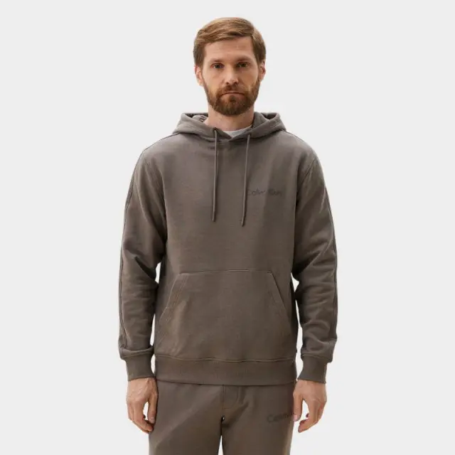 Calvin Klein - Ανδρικό Φούτερ Institutional Regular Fit J30J326404-PBX Καφέ - 2XL