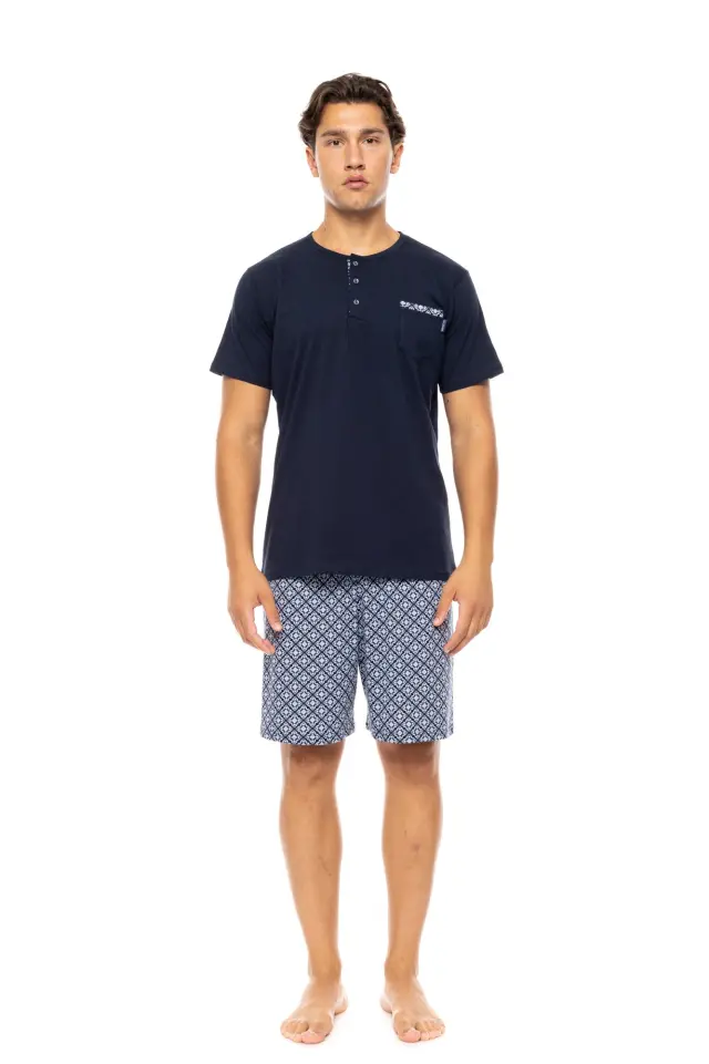 Ανδρική Πυτζάμα 3 τεμαχίων Navy Botany S-M562 Yacht Blue Ulisse - XXL