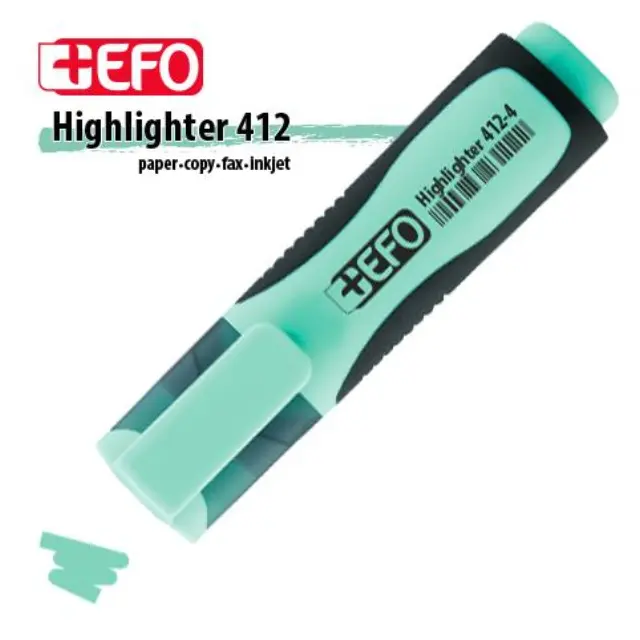 Μαρκαδόρος Υπογράμμισης +Efo 412-4 Pastel Πράσινο