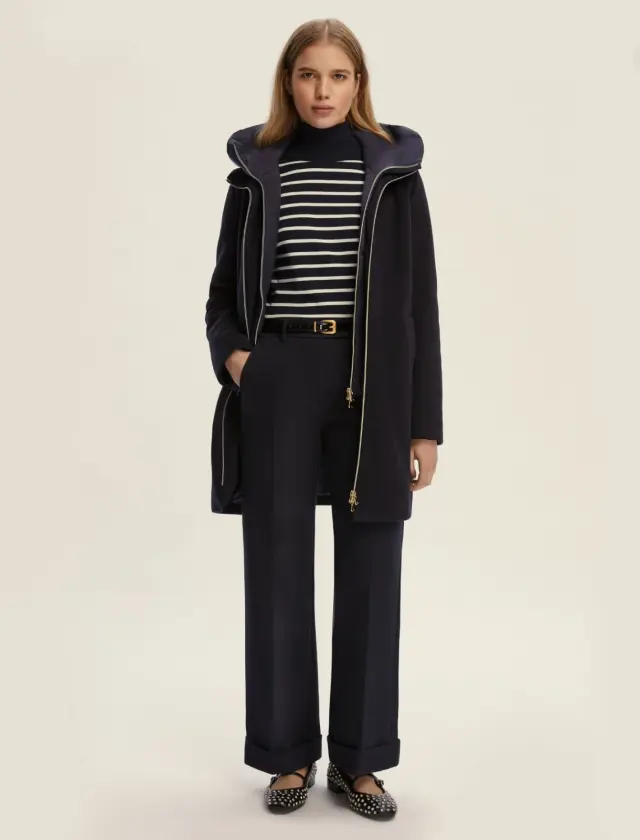 EMME BY MARELLA “AQUILE” SWEATER (2525366132 NAVY) - XL 3