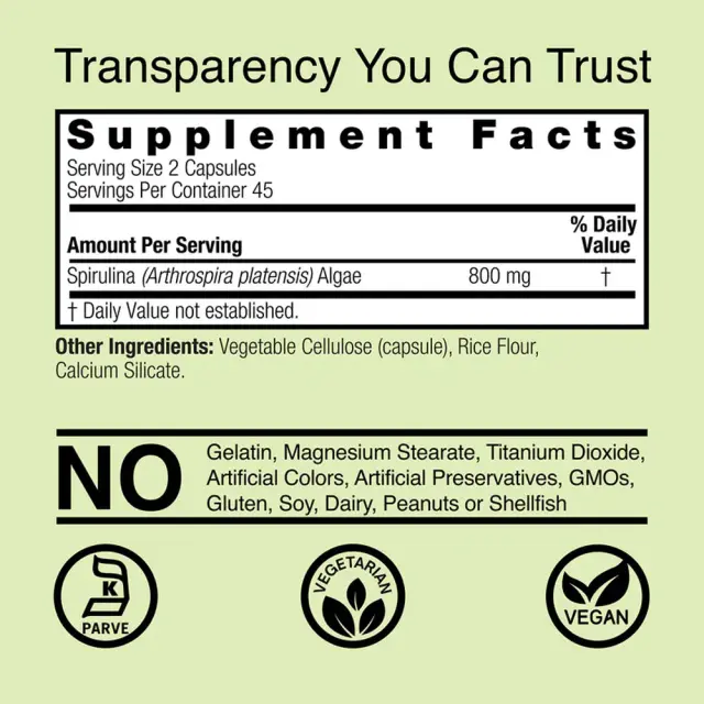 Nature's Answer Spirulina 2