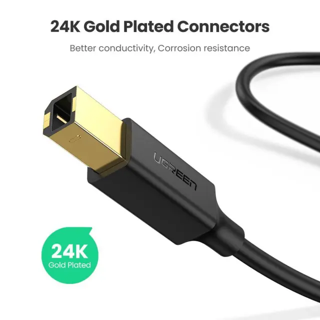 Ugreen® USB 2.0 Καλώδιο από Type Α Male σε Type B 1.5m -Μαύρο 2