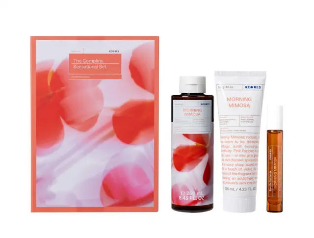 Korres the Complete Sensational Set Morning Mimosa Body Milk 125ml + Morning Mimosa Showergel 250ml + Morning Mimosa Eau de Toilette 10ml