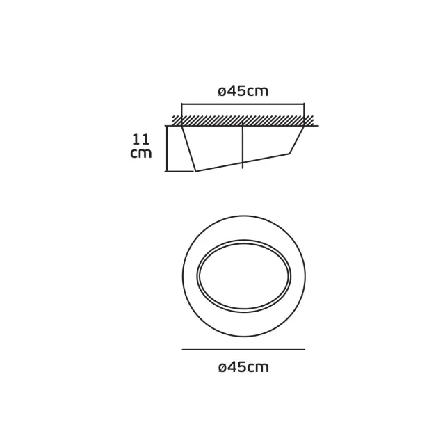 Elim 04418CE/AN/W/45 Φωτιστικό LED οροφής ανθρακί 2