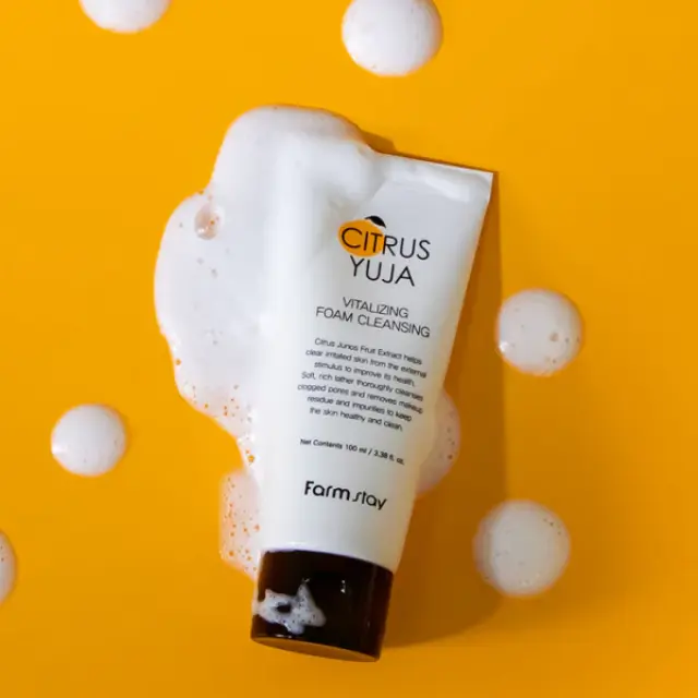 FarmStay Citrus Yuja Vitalizing Foam Cleansing Aφρός Kαθαρισμού 100ml 3
