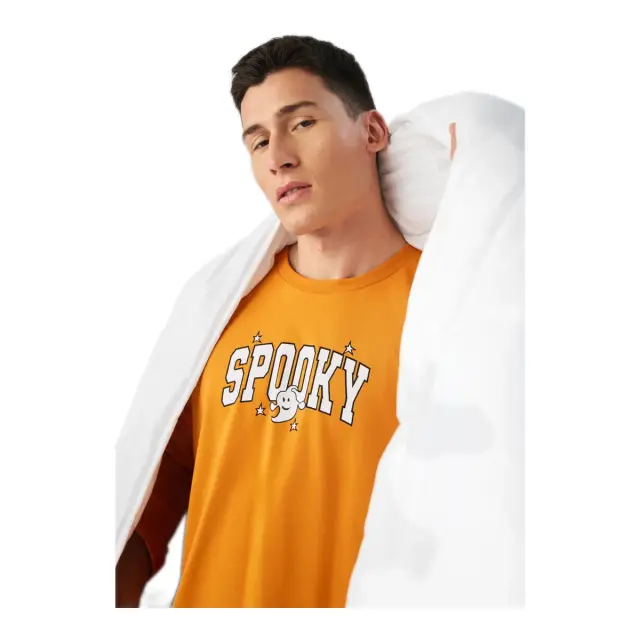 Minerva Ανδρική Πυτζάμα Spooky, Χρώμα Πορτοκαλί 2