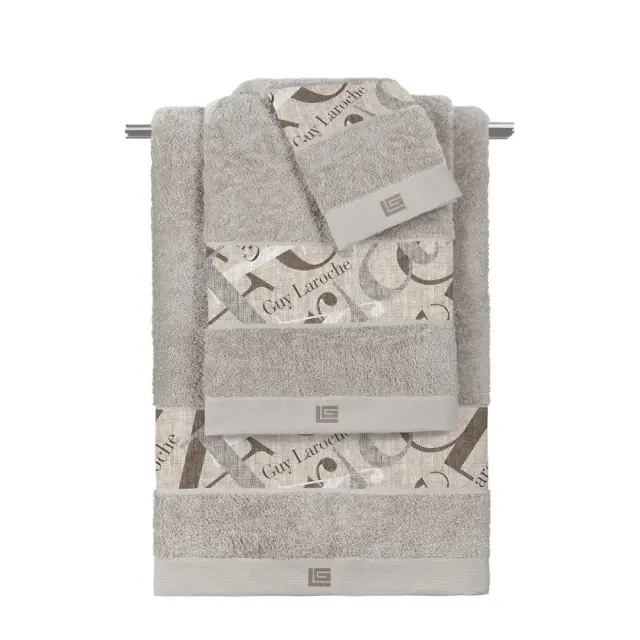 Σετ 3τμχ Πετσέτες Passport Beige-Silver – Guy Laroche